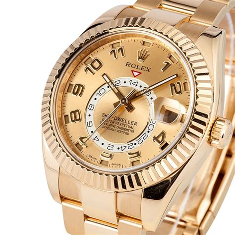 rolex gold sky dweller price|rolex sky dweller value.